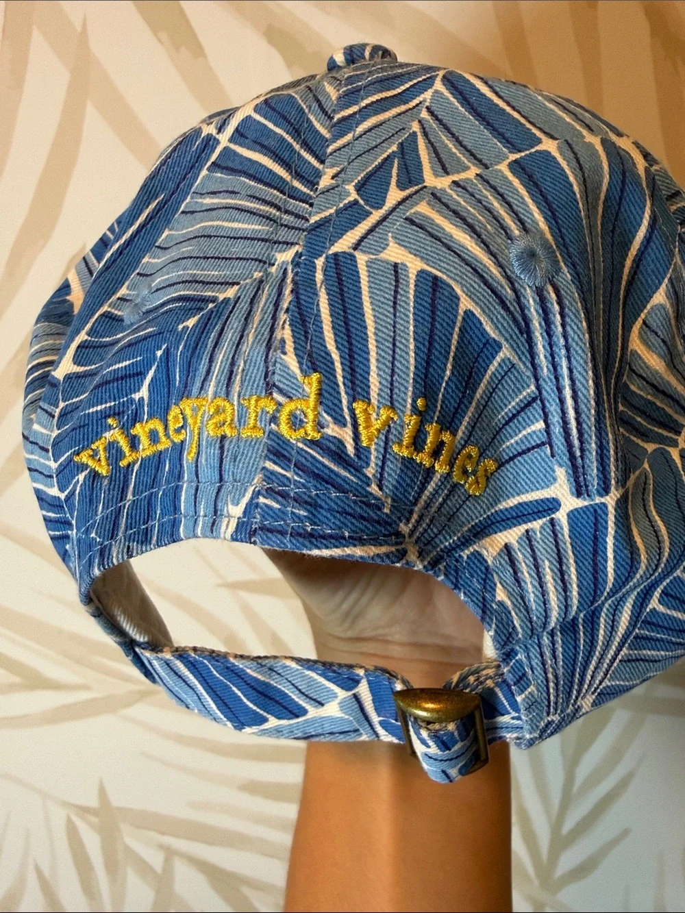 Vineyard Vines Blue Palm-Print Whale Cap‎